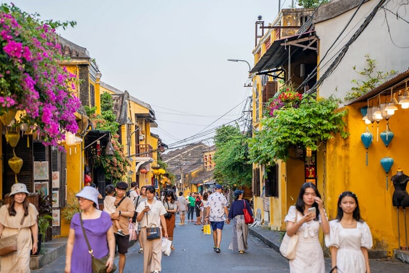 People in Ancient Town of Hoi An in Vietnam