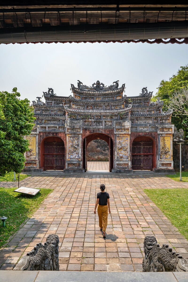 The Mieu Gate in the Hue Imperial Citadel in Vietnam