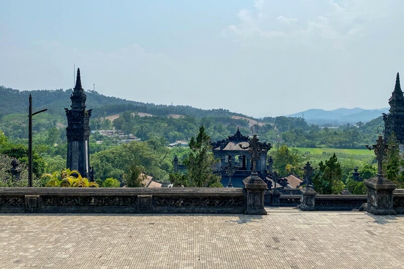 View from the Khai Dinh Tomb in Hue Vietnam