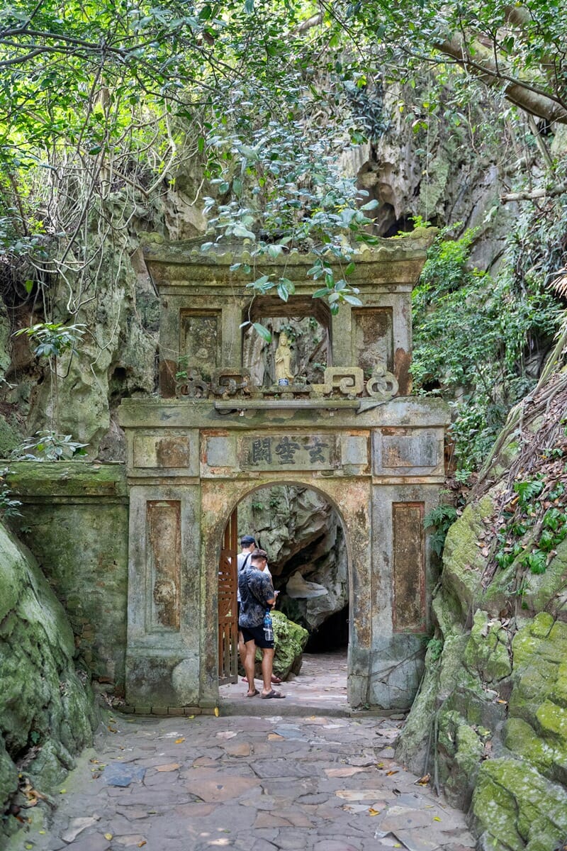 Gate at the Marble Mountains in Da Nang Vietnam