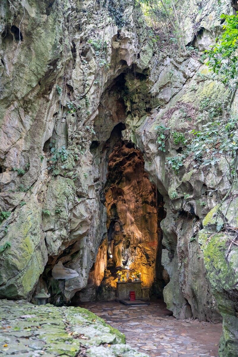 Huyen Khong Cave entrance at the Marble Mountains in Vietnam