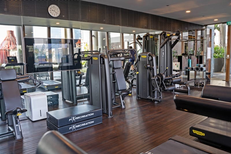 Fitness center at the PARKROYAL COLLECTION Pickering in Singapore
