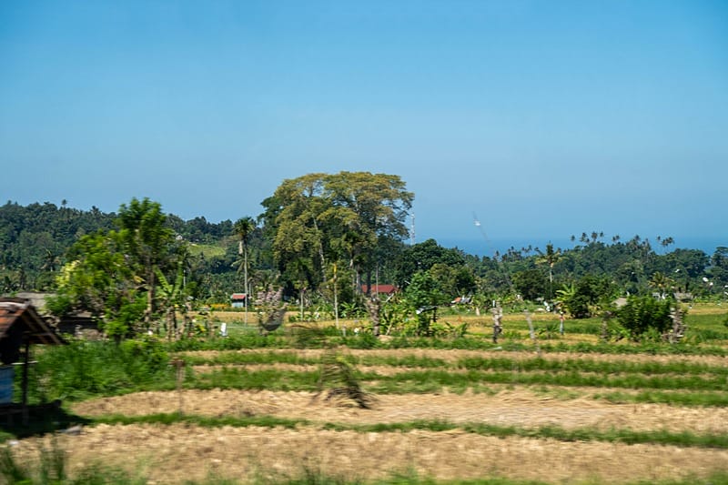 Driving to East Bali in Indonesia