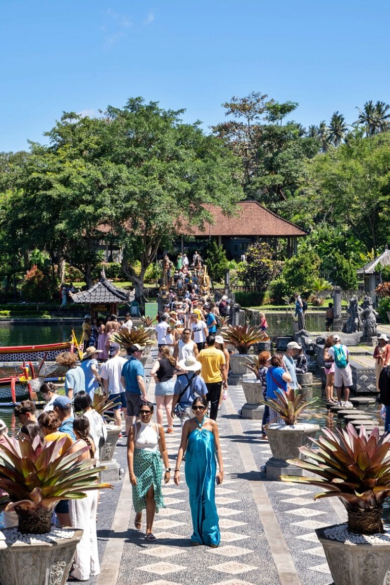 Walkway at Tirta Gangga in Bali Indonesia