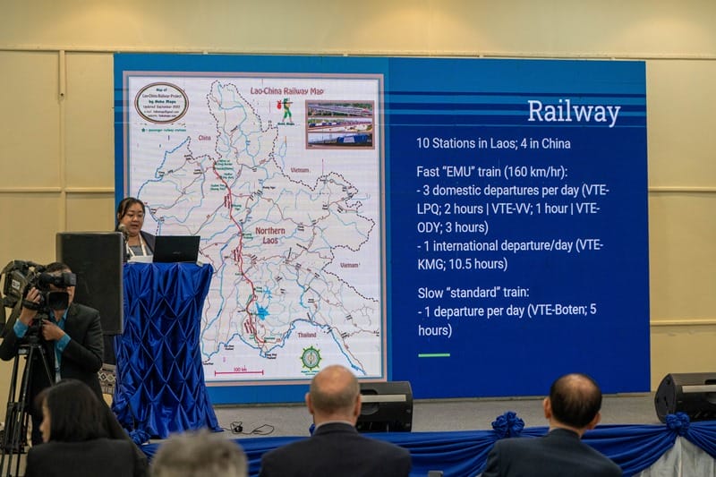 ATF 2024 Laos Tourism presentation on new railway