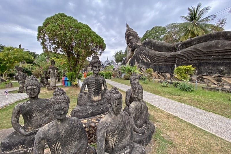 Buddha statue in Buddha Park near Vientiane in Laos