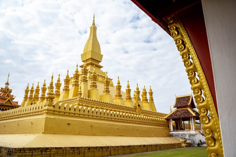 Pha Tat Luang stupa in Vientiane Laos