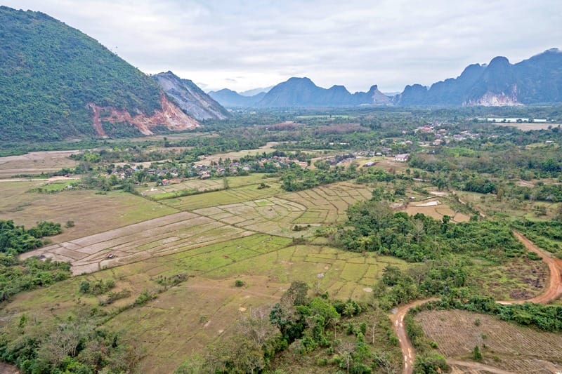 Hot air balloon ride in Vang Vieng Laos