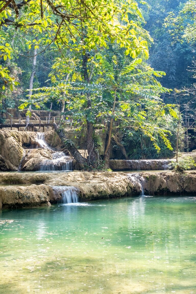 Tad Sae Waterfall in Luang Prabang Laos
