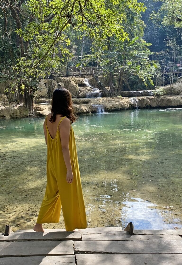Tad Sae Waterfall lower falls in Luang Prabang Laos