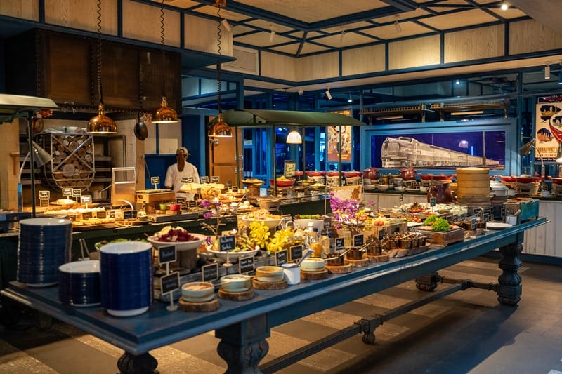 International buffet at the Khao Yai Intercontinental Resort in Thailand