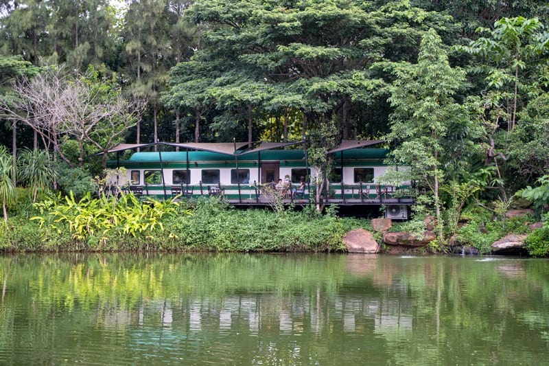 Train carriages at Intercontinental Khao Yai Resort in Thailand