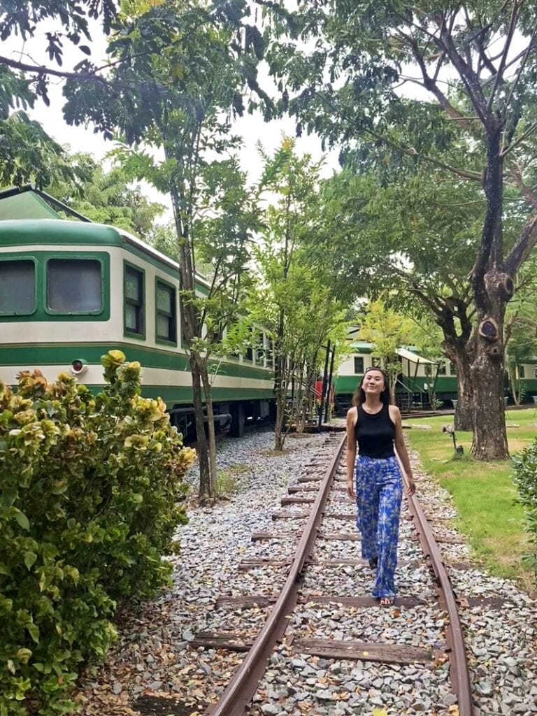 Train carriages at Intercontinental Khao Yai Resort in Thailand