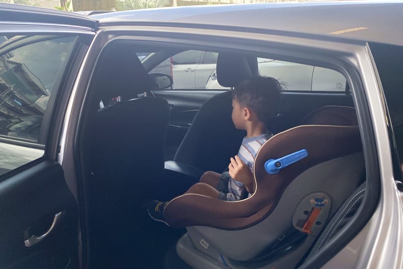 Car seat in Thailand rental car