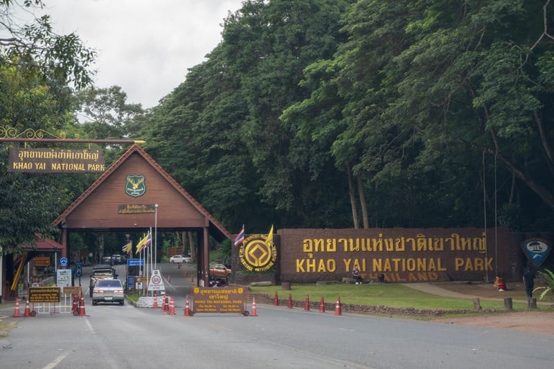 Entrance to Khao Yai National Park in Thailand