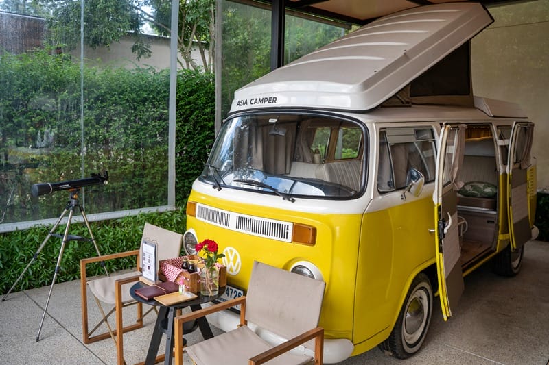 Glamping caravan at Marasca Khao Yai in Thailand