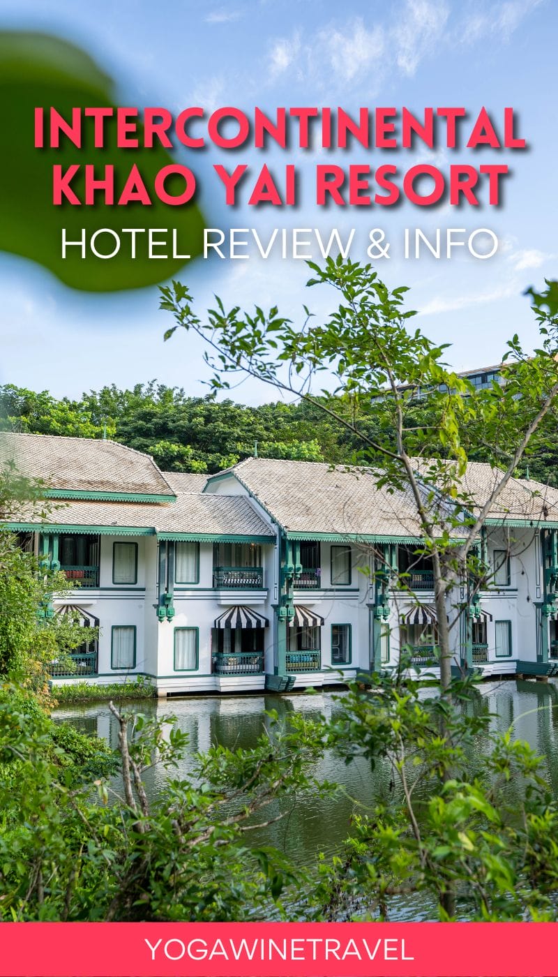 Hotel rooms overlooking the lake at the InterContinental Khao Yai Resort in Thailand