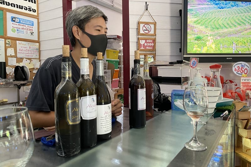 Wine tasting at Alcidini Winery in Khao Yai in Thailand