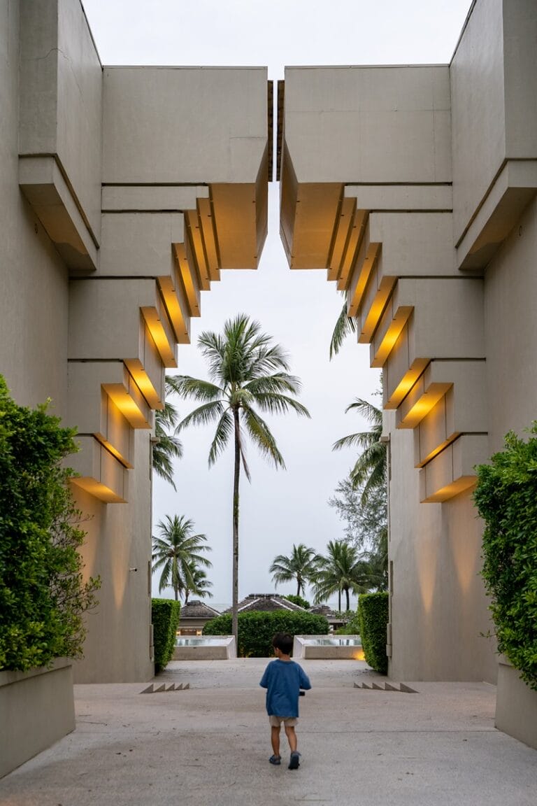 Arched walkway at Devasom Khao Lak in Thailand