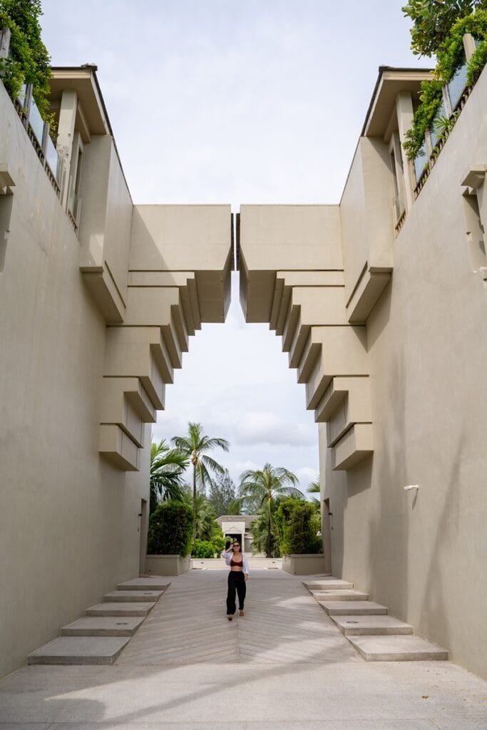 Arched walkway at Devasom Khao Lak in Thailand