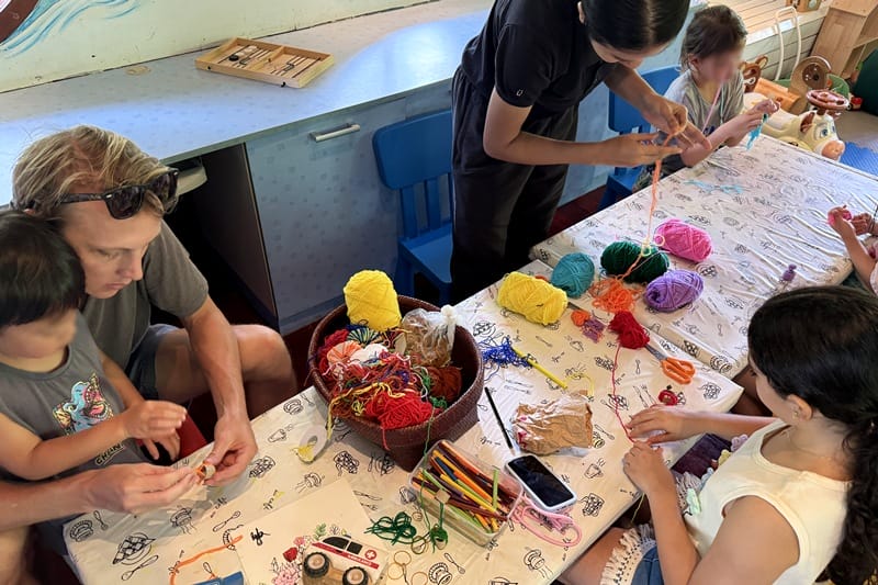 Arts and crafts at Tin Box Kids Club at The Slate in Phuket Thailand