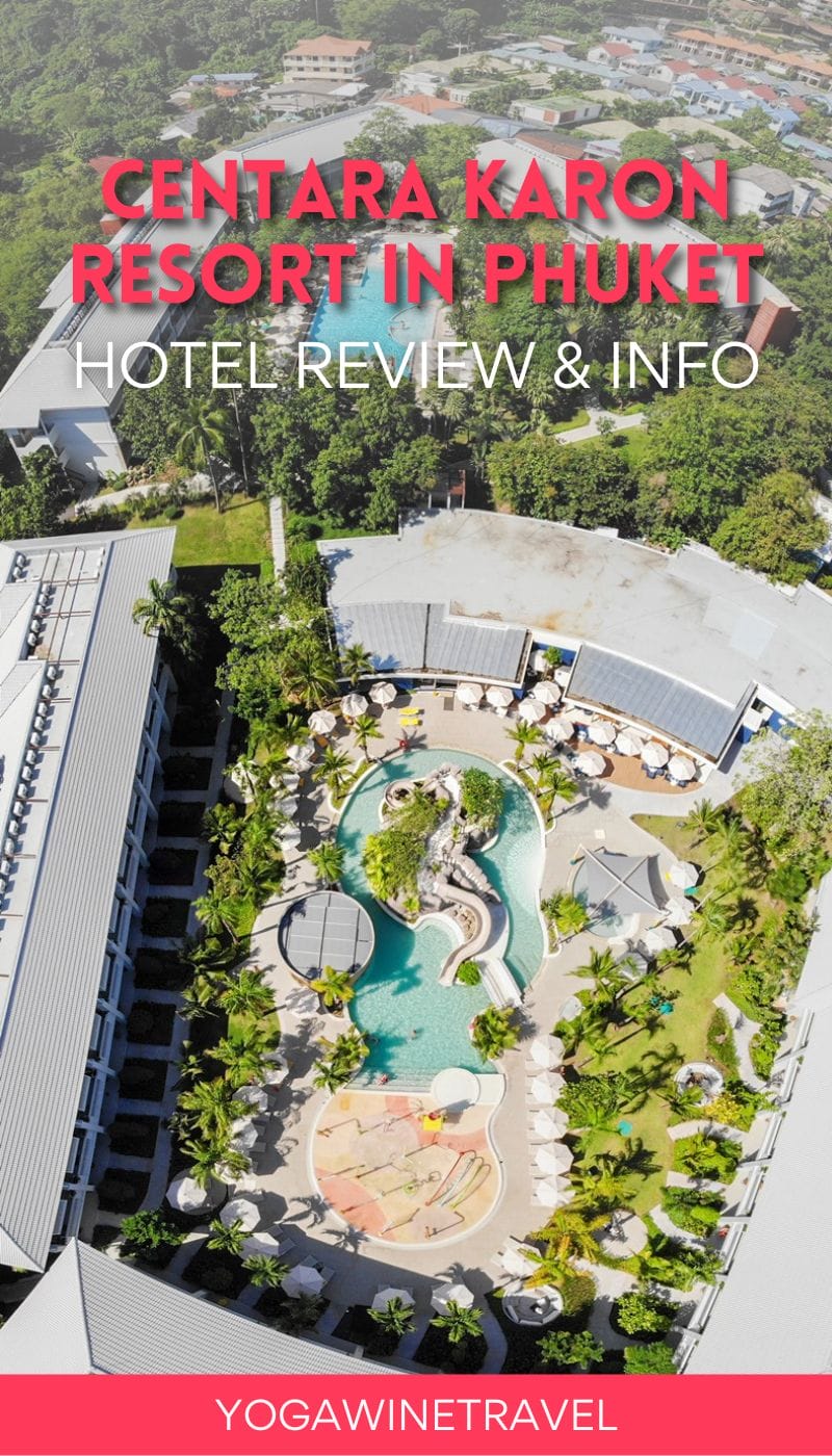 Drone photo of pool in Phuket Thailand with text overlay