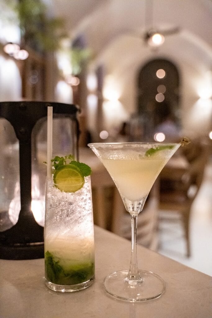 Cocktails at Devasom Beach Grill in Khao Lak Thailand