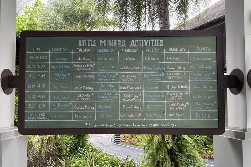 Little Miners activities at The Slate in Phuket Thailand