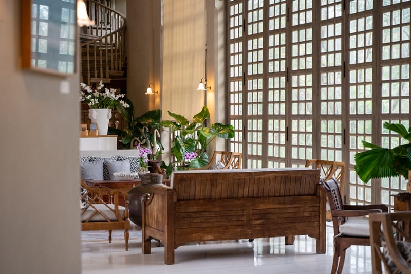 Lobby area of Devasom Khao Lak in Thailand