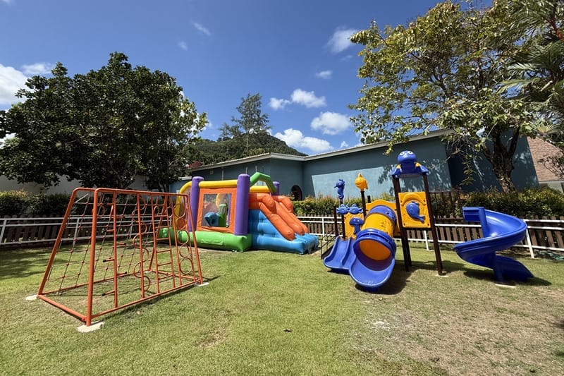 Outdoor play area at Chang Dee Kids Club at Centara Karon Resort in Phuket Thailand
