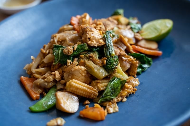 Pad See Ew at TAKOLA restaurant in Khao Lak Thailand