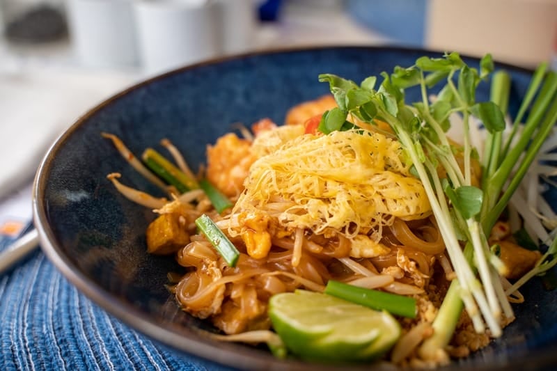Pad Thai at Escape Pool Club at Centara Karon in Thailand