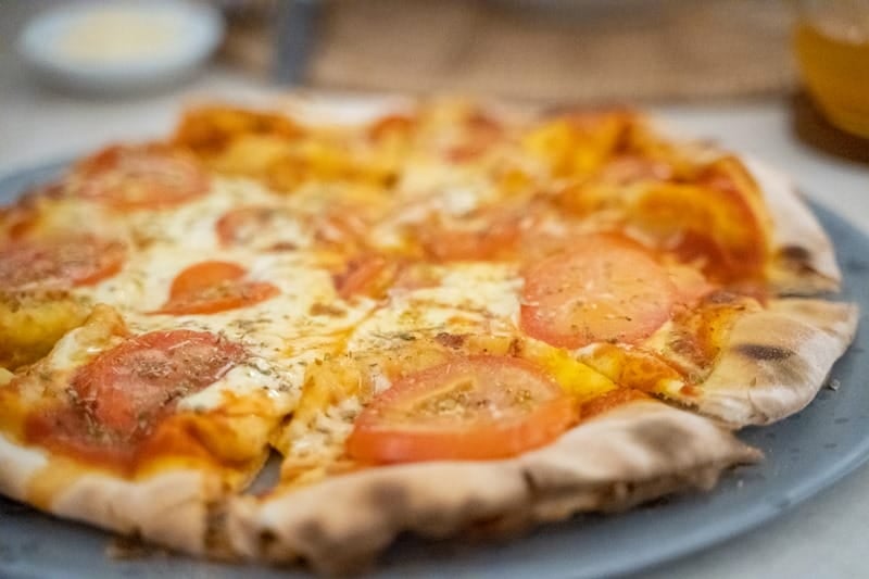 Pizza at Devasom Beach Grill & Bar in Khao Lak Thailand