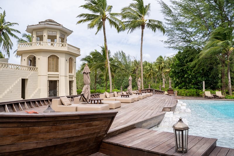 Poolside at Devasom Khao Lak in Thailand