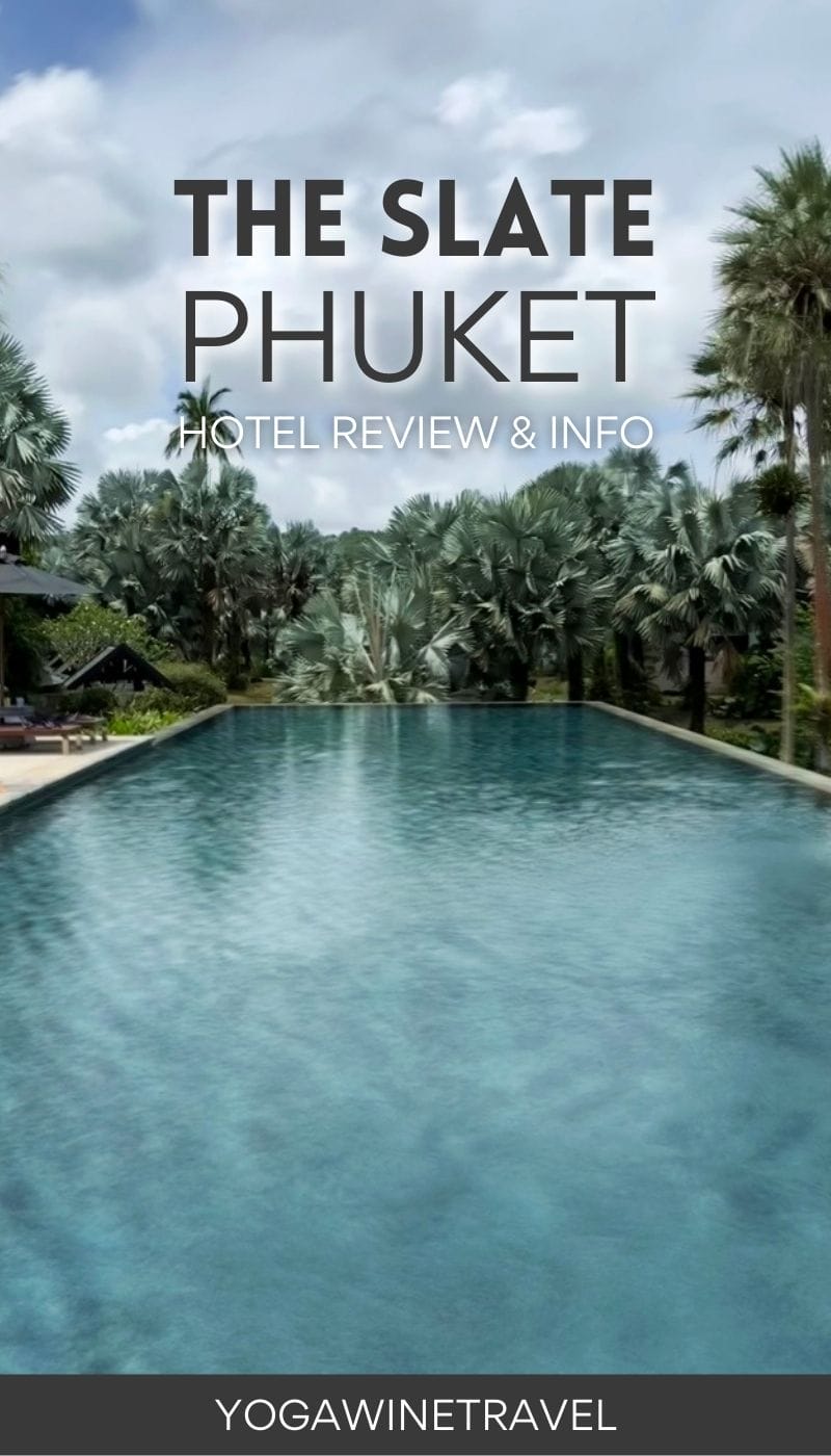 Adults only pool at The Slate Phuket in Thailand with text overlay
