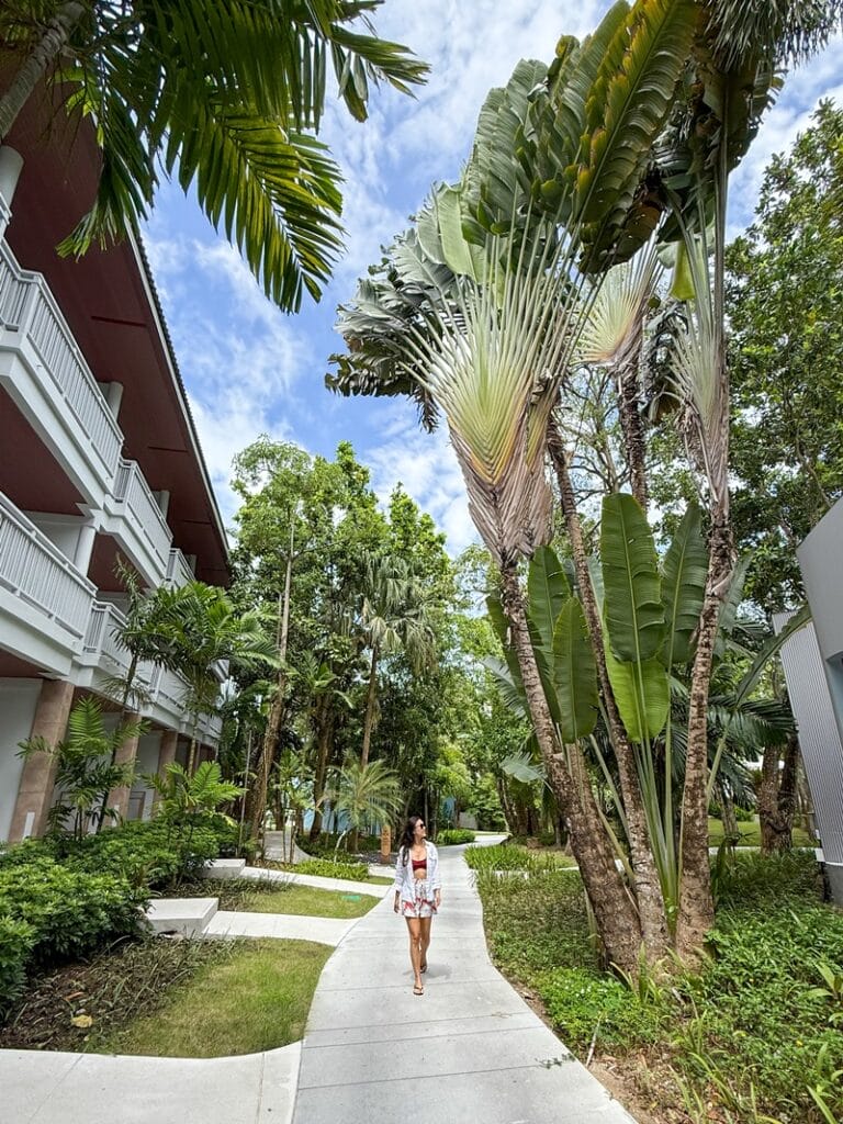 Walking on the grounds of Centara Karon Resort in Phuket