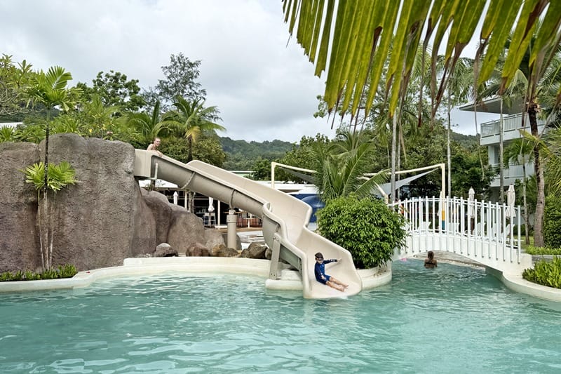 Water slide at Centara Karon Resort in Phuket Thailand