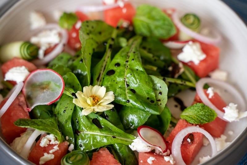 Watermelon mint feta salad at Centara Karon Resort in Phuket Thailand