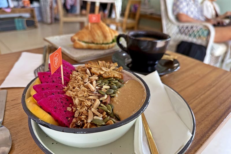 Acai bowl at Salt Surf in Khao Lak Thailand
