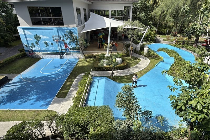 Avani Khao Lak skate park and basketball court in Thailand