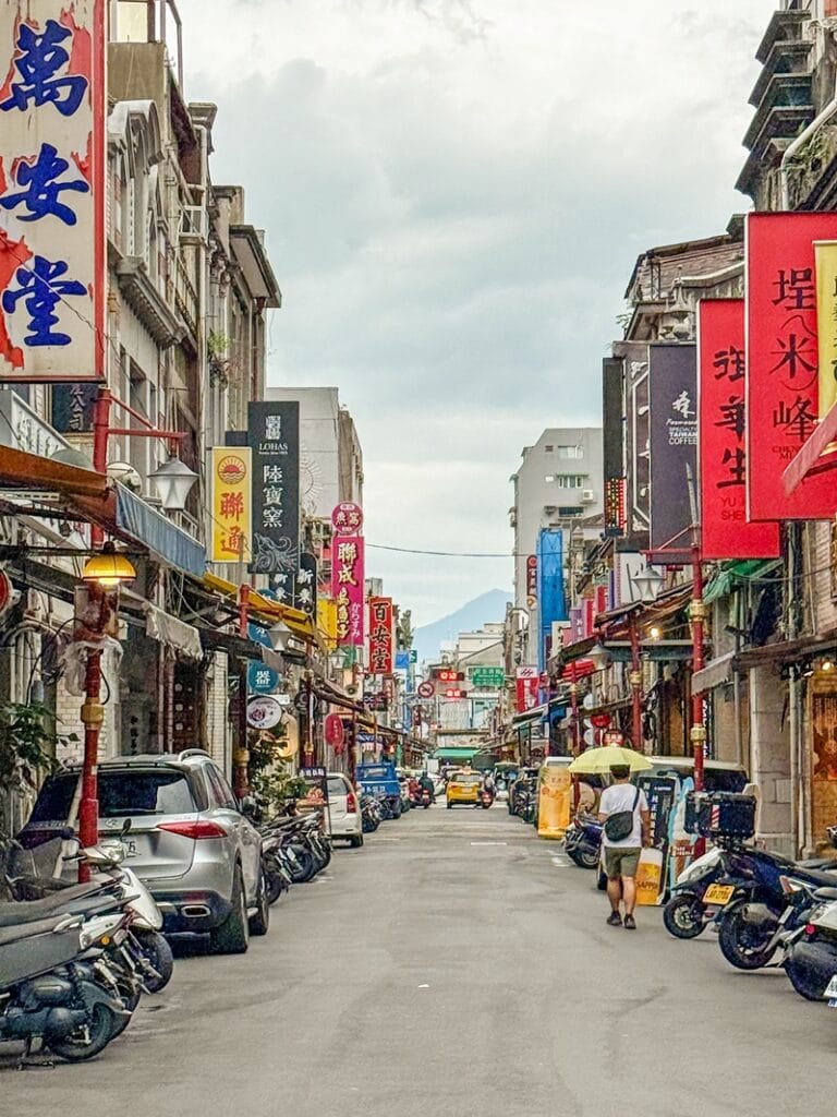 Dihua Street in Taipei Taiwan
