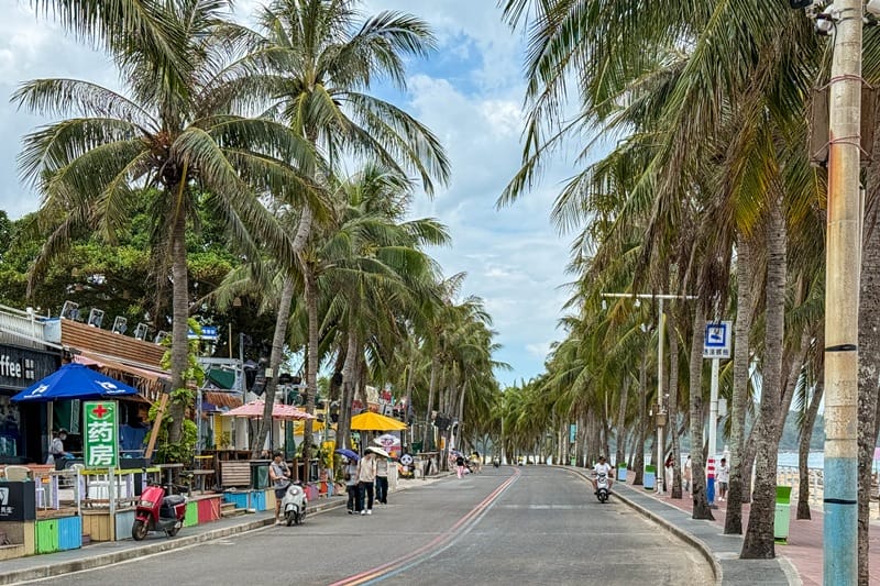 Riyue Bay main beach in Wanning Hainan China
