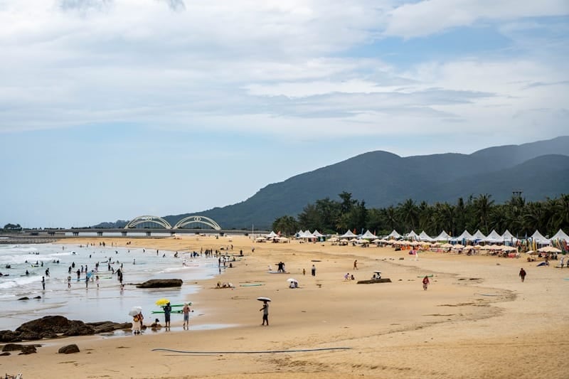 Riyue Bay main beach in Wanning Hainan China
