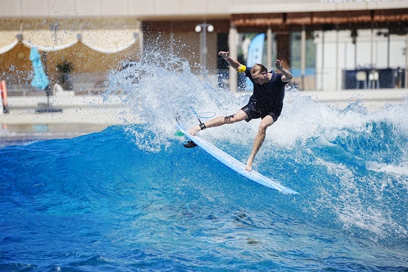 Surf photography at the Sanya wave pool in China