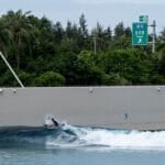 Surfland wave pool at Riyue Bay Surf Resort in Hainan China
