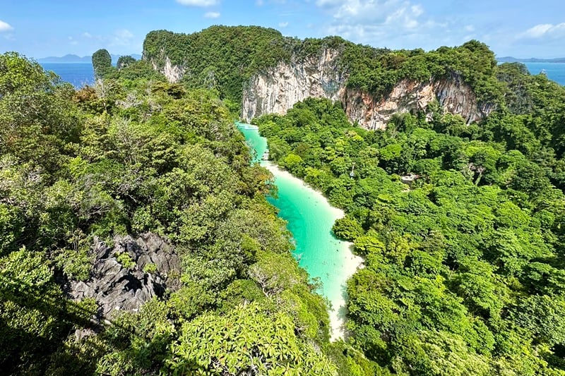 Hong Island beach in Thailand view from viewpoint landscape