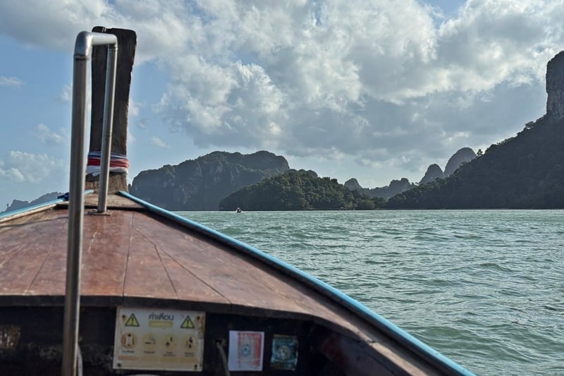 Longtail boat to Railay in Krabi Thailand
