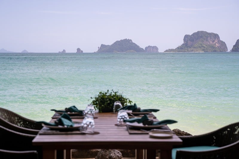 The Grotto restaurant at Rayavadee in Railay Krabi Thailand