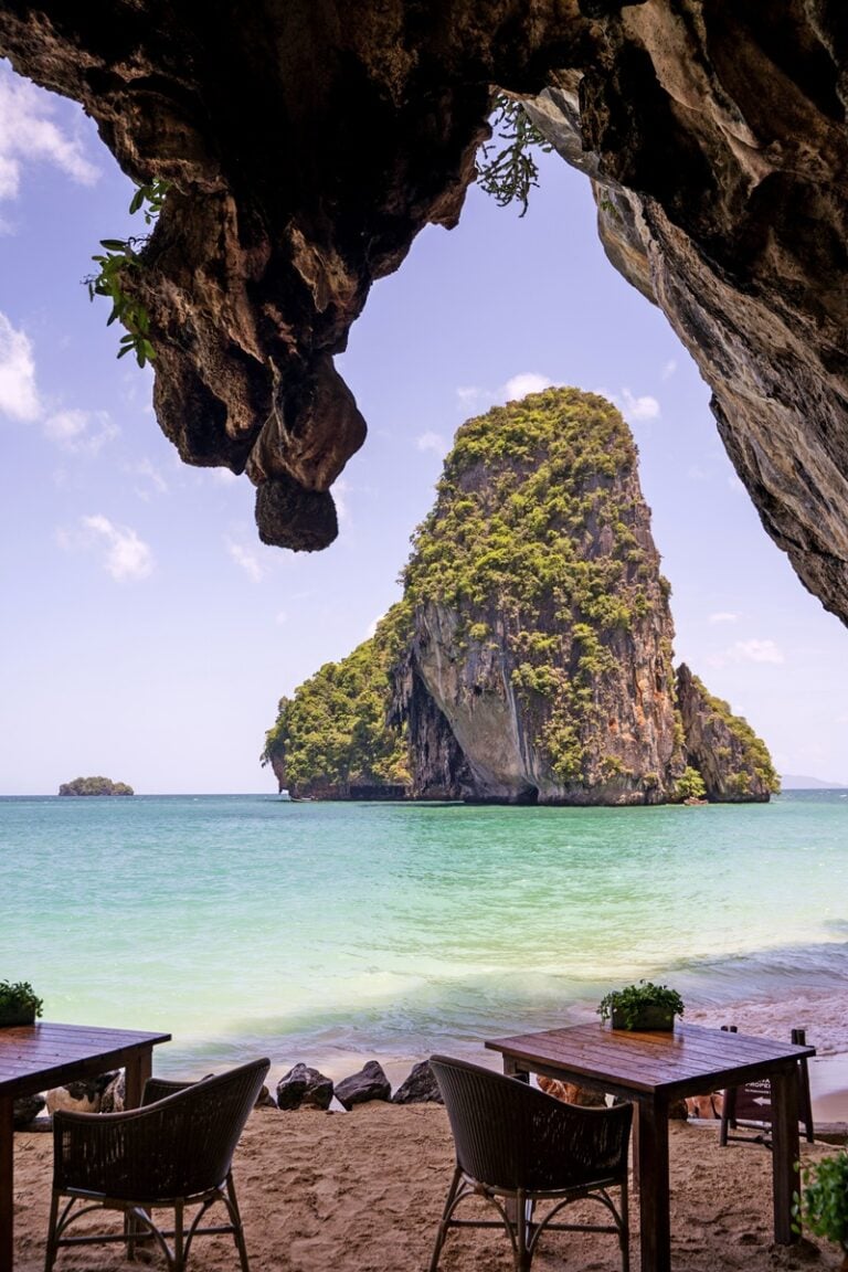 The Grotto restaurant at Rayavadee in Railay Krabi Thailand