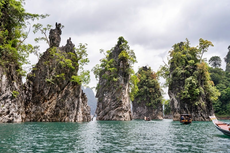 Three Brothers in Khao Sok National Park in Thailand